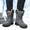 Men's Waterproof Winter Snow Boots - Insulated Hiking Boots with Plush Lining