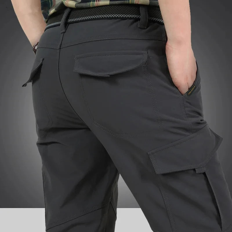 Men's Fleece-Lined Cargo Pants - Winter Thermal Tactical Trousers