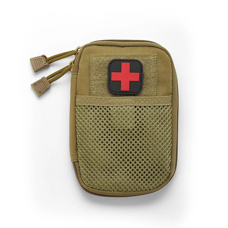 Tactical MOLLE First Aid Kit - Compact Emergency Medical Bag for Outdoor & Survival