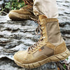 LOUIHAWK Men's Tactical Desert Boots - Mid-Calf Outdoor Combat Hiking Boots