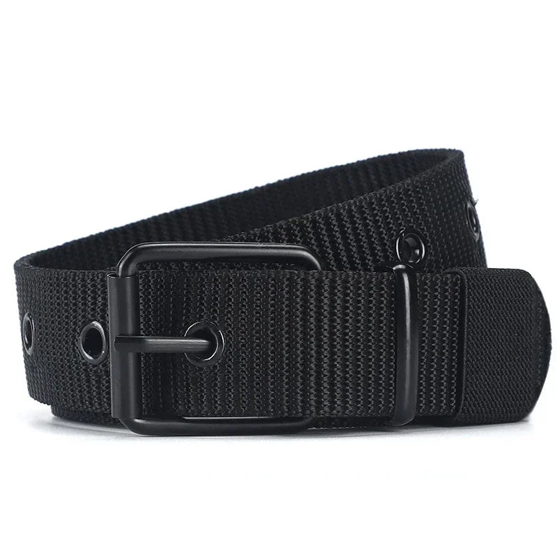 Premium Canvas Tactical Belt - Durable Nylon Weave for Men & Women
