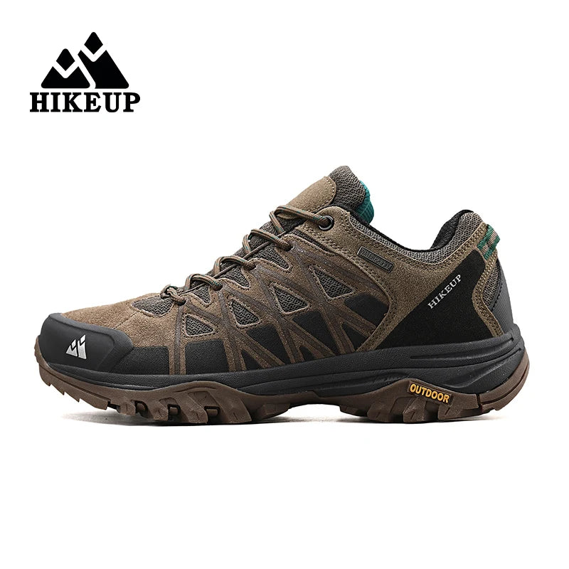HIKEUP Men's Waterproof Hiking Shoes - Breathable Outdoor Trekking Boots