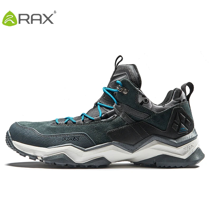 RAX Waterproof Mid-Top Hiking Boots - Men's & Women's Outdoor Trekking Shoes