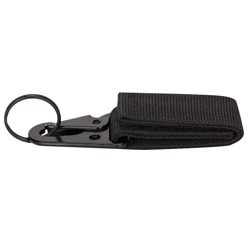 Tactical Carabiner Clip with Nylon Belt Loop - Heavy-Duty Metal Hook for Outdoor Activities