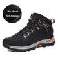 MIXIDELAI Men's Winter Snow Boots - Waterproof Leather Hiking Boots