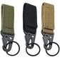 Tactical Carabiner Clip with Nylon Belt Loop - Heavy-Duty Metal Hook for Outdoor Activities