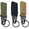 Tactical Carabiner Clip with Nylon Belt Loop - Heavy-Duty Metal Hook for Outdoor Activities