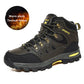 MIXIDELAI Men's Winter Snow Boots - Waterproof Leather Hiking Boots
