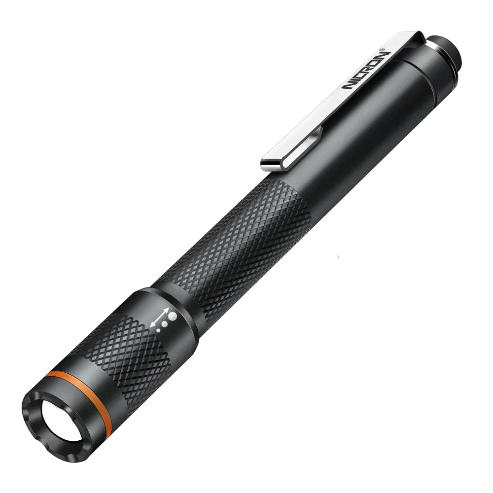 NICRON B22W Professional Pen Flashlight - High CRI Color Match LED, 120 Lumens, IP65 Waterproof