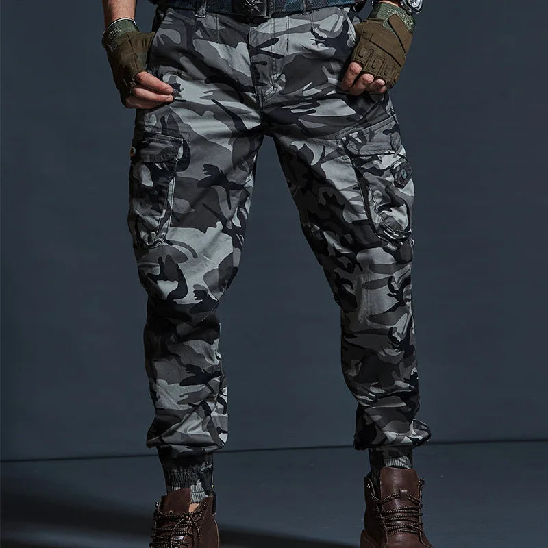 Men's Tactical Cargo Pants - Multi-Pocket Cotton Combat Trousers