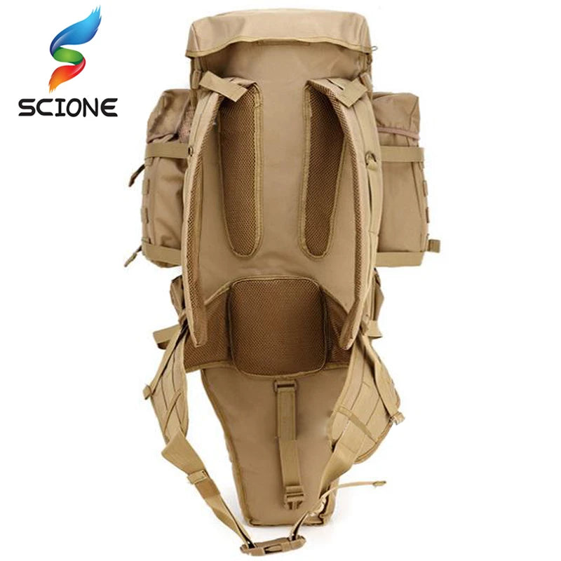 60L Tactical Military Backpack - Waterproof Outdoor Rucksack for Hiking & Camping