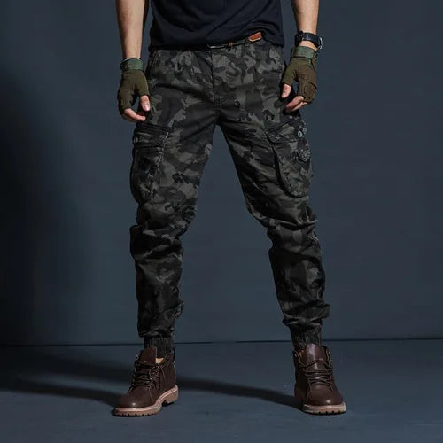 Men's Tactical Cargo Pants - Multi-Pocket Cotton Combat Trousers
