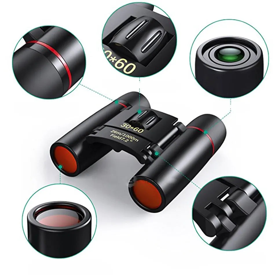 Sakura 30x60 Military-Grade Binoculars with Night Vision - High-Power Optical Telescope