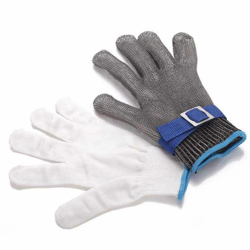 Professional Cut-Resistant Safety Gloves - Stainless Steel Mesh Protection