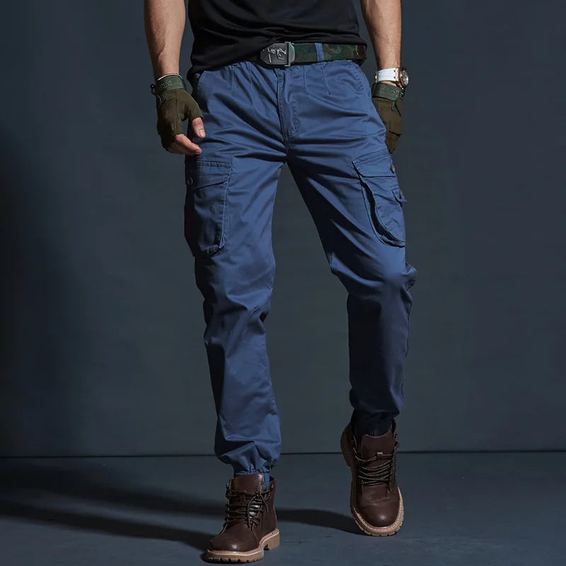 Men's Tactical Cargo Pants - Multi-Pocket Cotton Combat Trousers