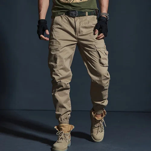 Men's Tactical Cargo Pants - Multi-Pocket Cotton Combat Trousers