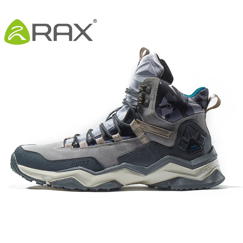 RAX Waterproof Mid-Top Hiking Boots - Men's & Women's Outdoor Trekking Shoes
