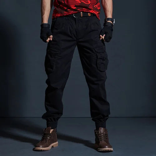 Men's Tactical Cargo Pants - Multi-Pocket Cotton Combat Trousers