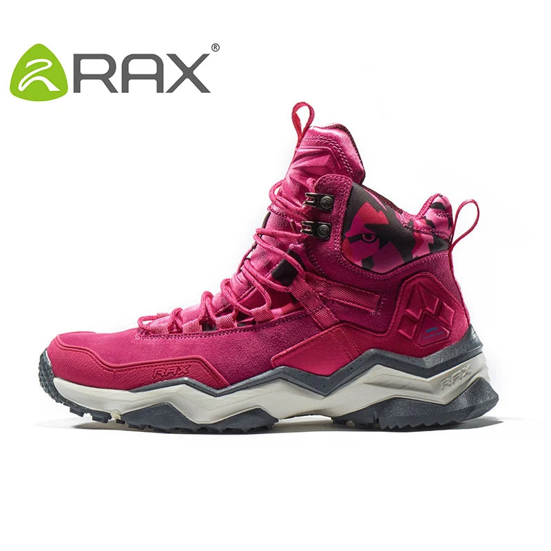 RAX Waterproof Mid-Top Hiking Boots - Men's & Women's Outdoor Trekking Shoes