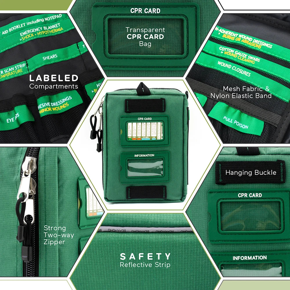 165-Piece Professional First Aid Kit with Emergency Medical Supplies