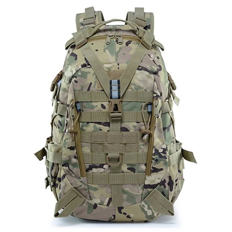 Tactical Camping Backpack - 40L Outdoor Hiking Rucksack with MOLLE System