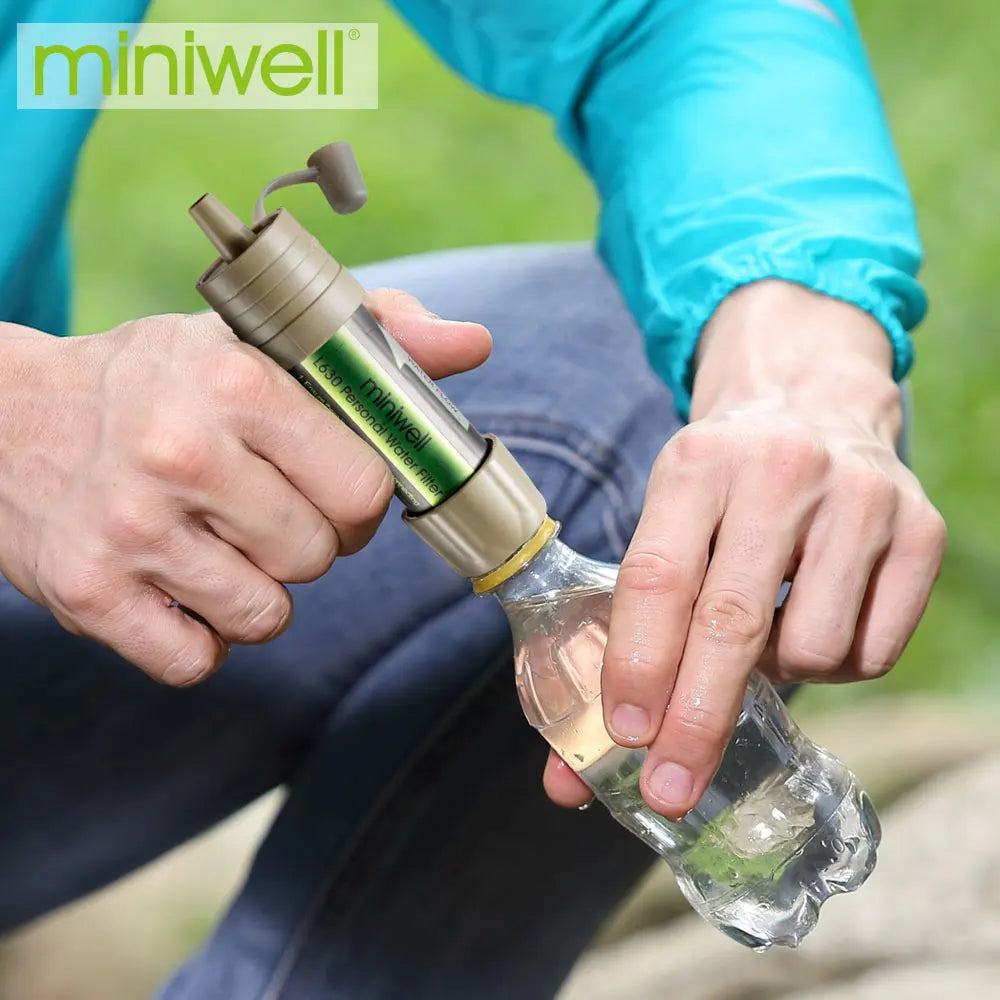 Miniwell Portable Water Filter - Emergency Survival Purification System for Camping & Hiking