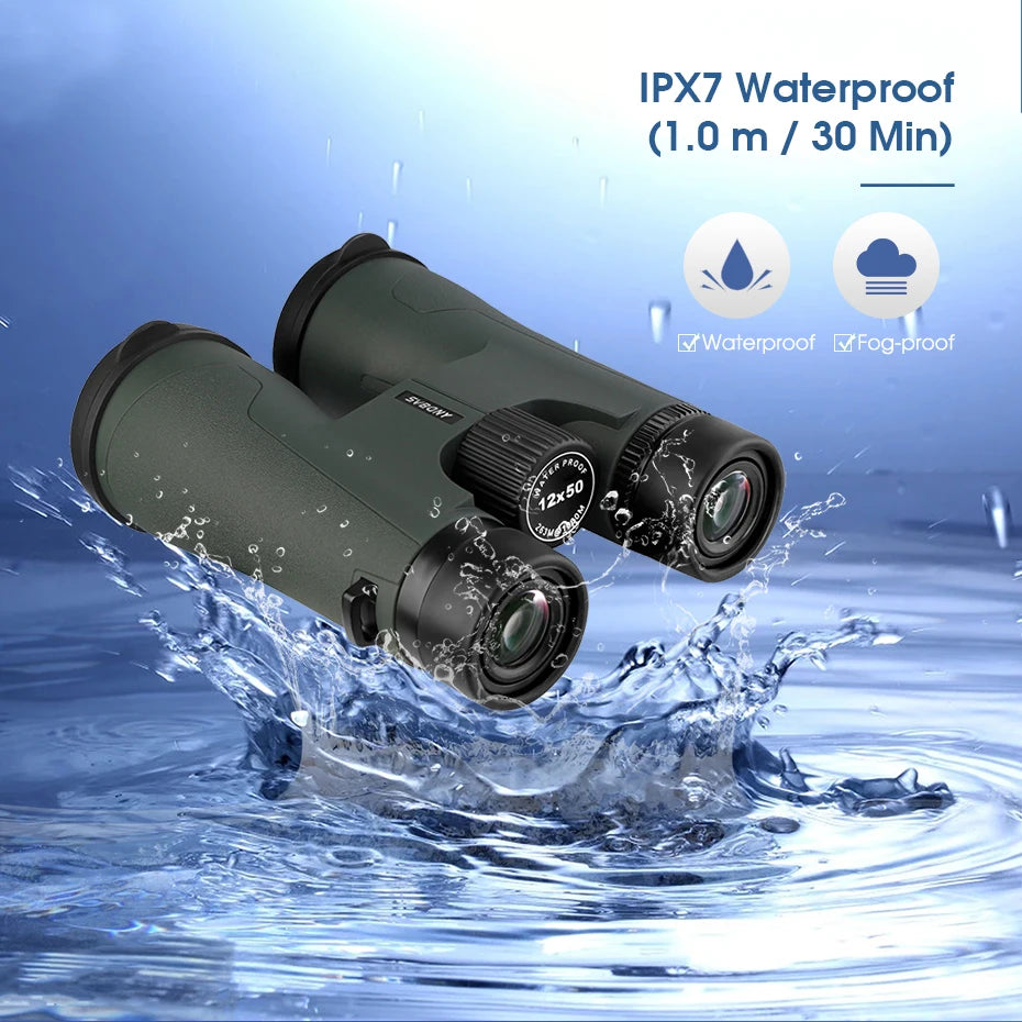 SVBONY SA203 12x50 Professional Binoculars - BAK4 Prism, IPX7 Waterproof