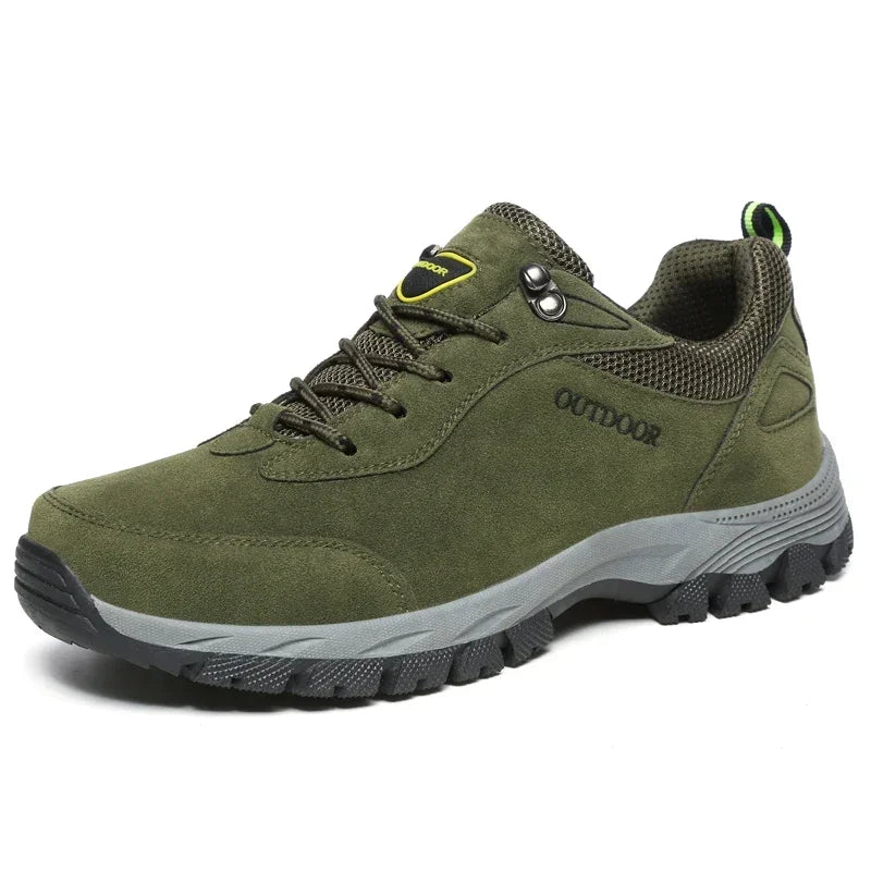 Men's Outdoor Suede Leather Hiking Shoes - Waterproof Trail & Hunting Boots