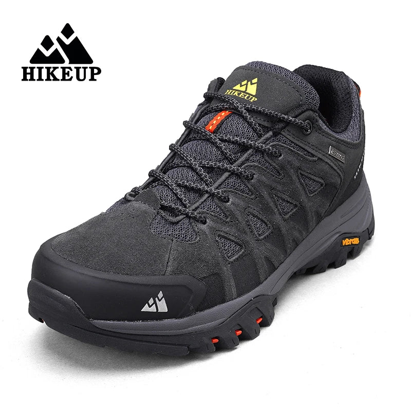 HIKEUP Men's Waterproof Hiking Shoes - Breathable Outdoor Trekking Boots