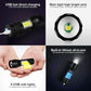 Rechargeable Mini LED Flashlight - COB+XPE Portable Torch with Zoom