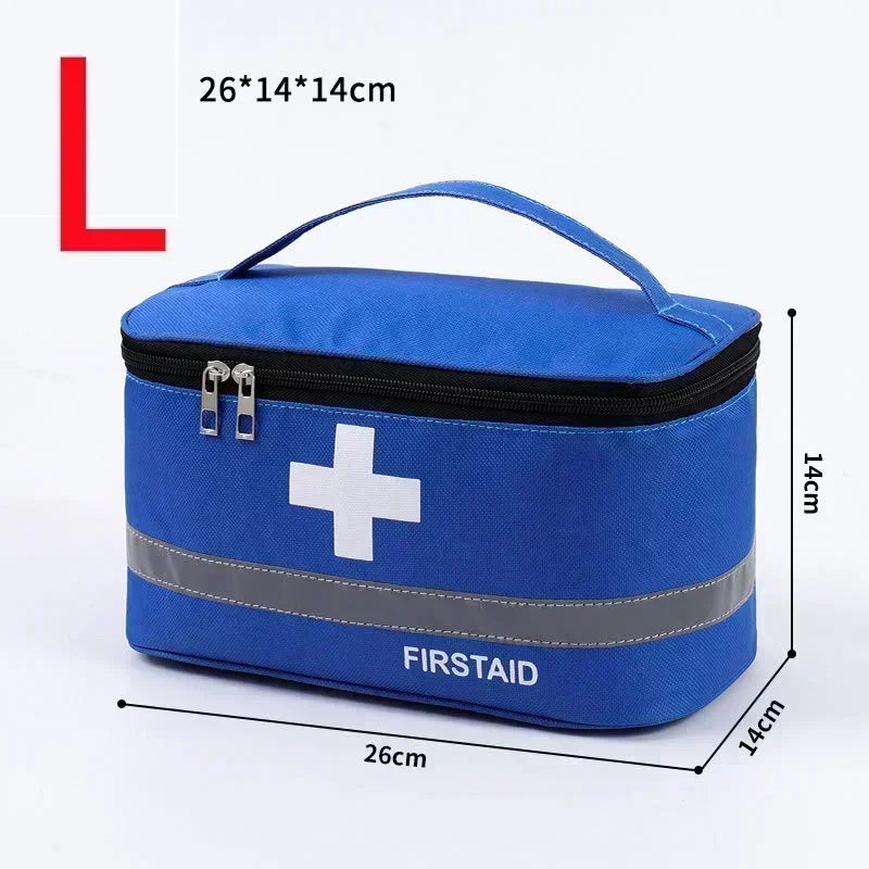 Portable First Aid Kit - Large Capacity Medical Storage Organizer