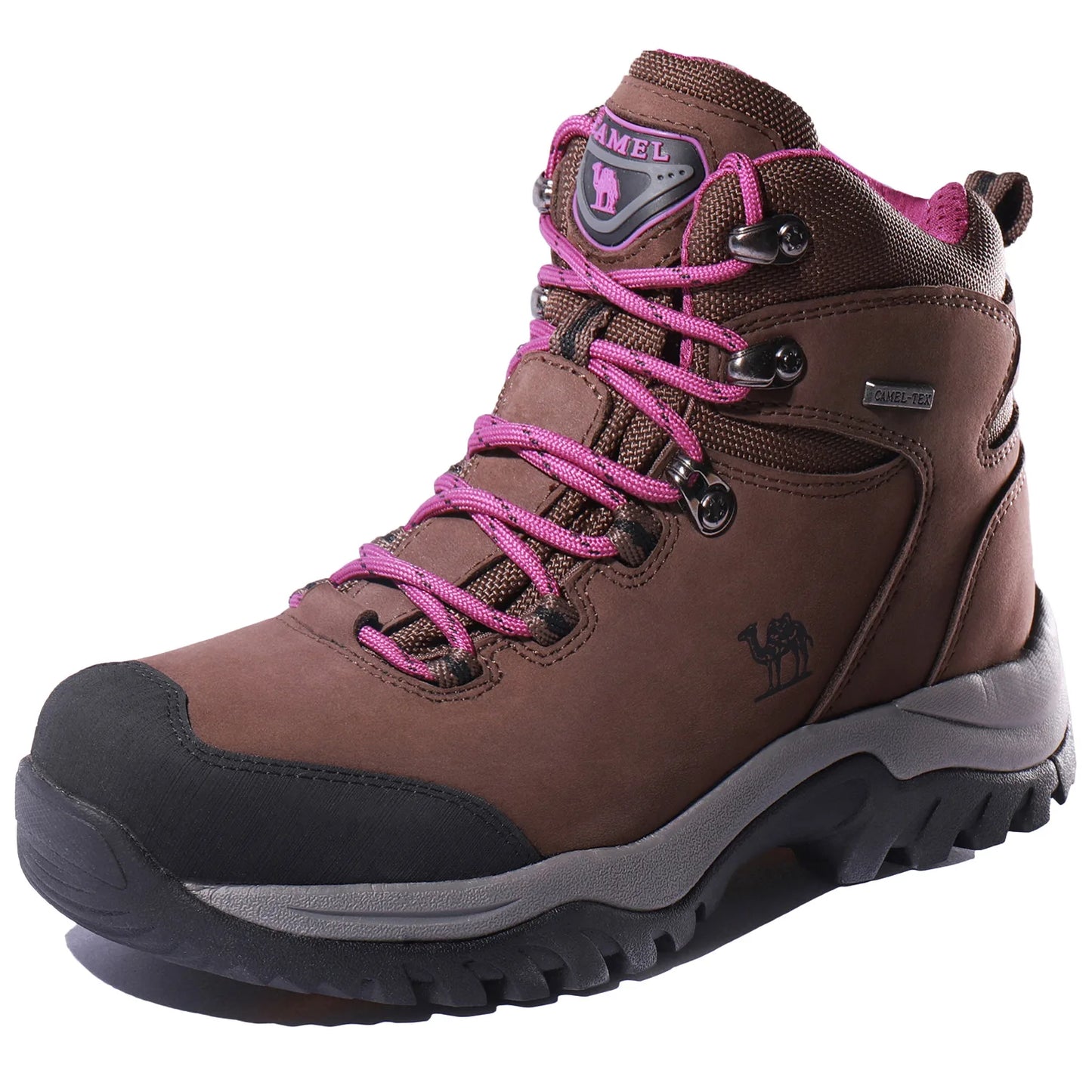 Camel Waterproof Hiking Boots - High-Top Tactical Outdoor Shoes