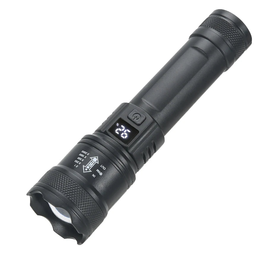 Rechargeable Mini LED Flashlight - COB+XPE Portable Torch with Zoom