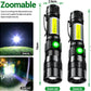 3-in-1 Professional LED Flashlight with UV Light & Magnetic Base - 1200 Lumens
