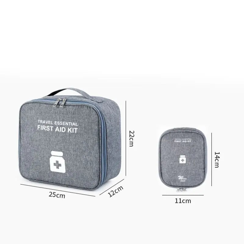 Premium Family First Aid Kit - Portable Travel Medical Storage Organizer