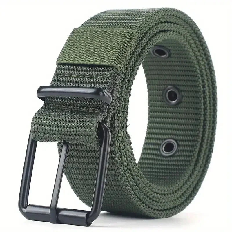 Premium Canvas Tactical Belt - Durable Nylon Weave for Men & Women