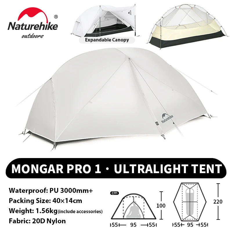 Naturehike Mongar UL PRO 2-Person Ultralight Camping Tent