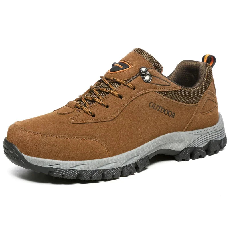 Men's Outdoor Suede Leather Hiking Shoes - Waterproof Trail & Hunting Boots