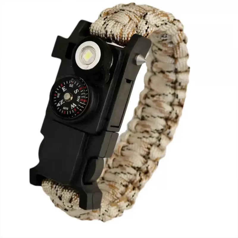 LED Paracord Survival Bracelet - Waterproof Emergency 550 Parachute Cord