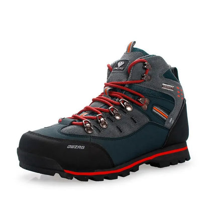 Men's Waterproof Hiking Boots - Breathable Outdoor Mountain Climbing Shoes
