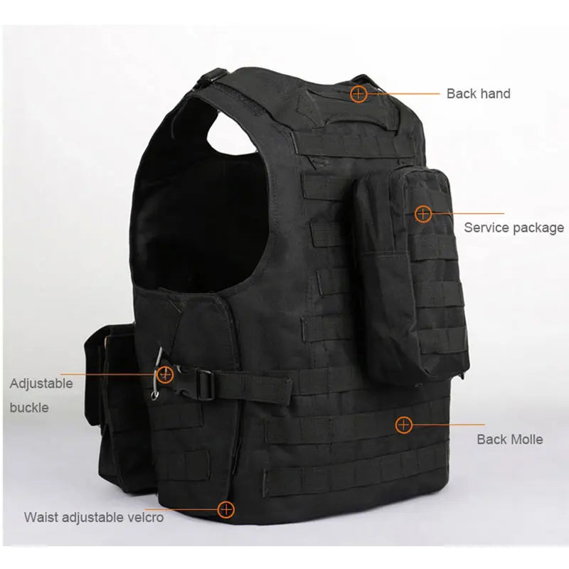 Professional Tactical MOLLE Assault Vest - Army Green