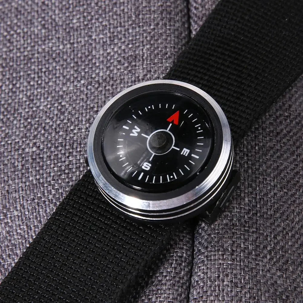 Mini Portable Watch Strap Button Compass for Paracord Bracelet