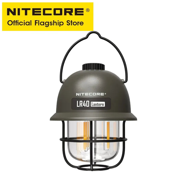 NITECORE LR40 Rechargeable Camping Lantern - 100 Lumens LED Light with Power Bank