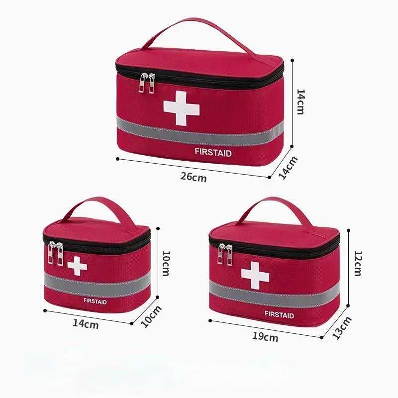 Portable First Aid Kit - Large Capacity Medical Storage Organizer