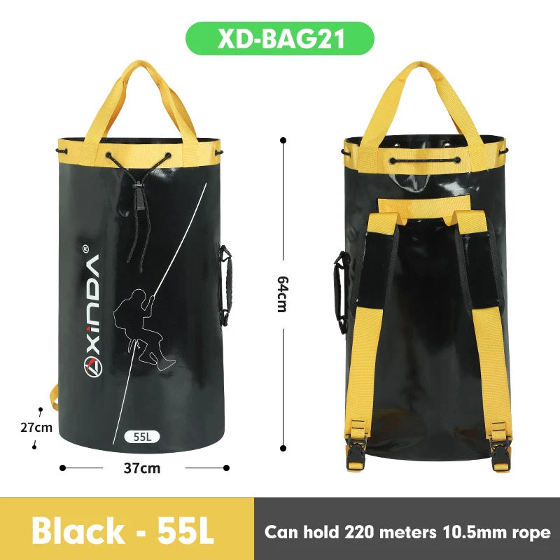 XINDA Rock Climbing Rope Bag - 55L Professional Rescue Equipment Backpack