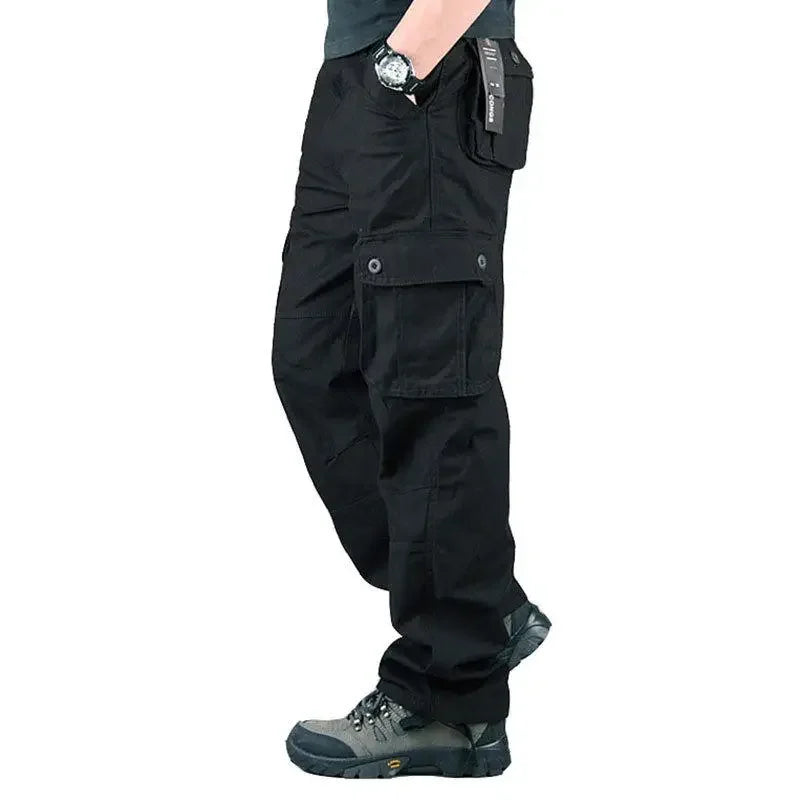 Men's Tactical Cargo Pants - Cotton Outdoor Work Trousers