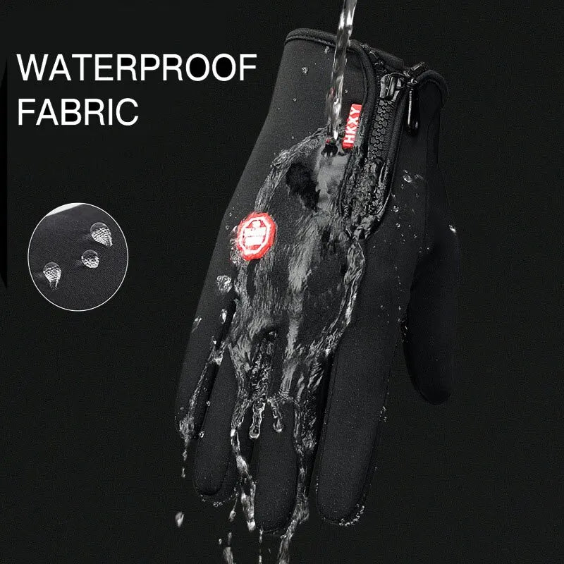 Winter Touchscreen Ski Gloves - Waterproof Thermal Fleece Lined