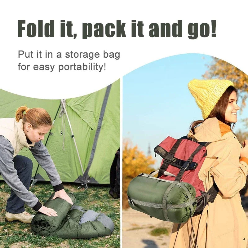 PACOONE 4-Season Camping Sleeping Bag - Lightweight Winter Envelope Design