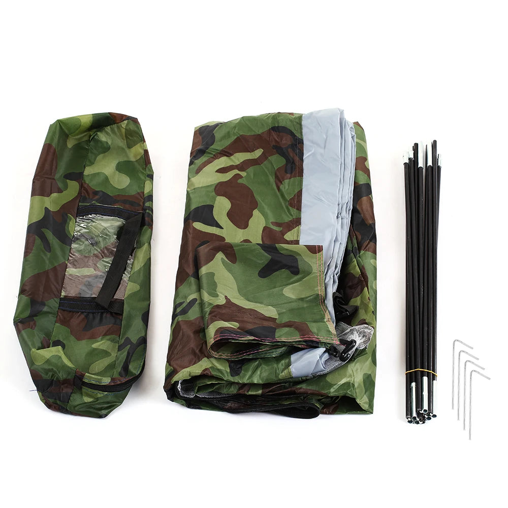 Waterproof Camouflage Camping Tent - 1-2 Person Portable Outdoor Shelter