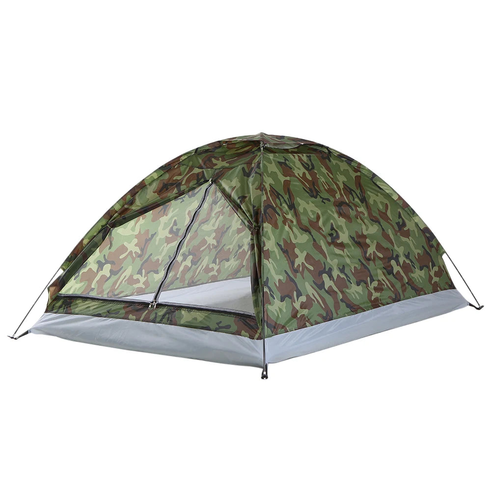 Waterproof Camouflage Camping Tent - 1-2 Person Portable Outdoor Shelter